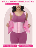SHAPSHE Waist Trainer for Women, Tummy Control Sports Girdle, Workout Body Shaper with Adjustable Shoulder Strap Pink 2XL