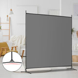 Carivia Room Divider Screen,6 Ft Single Panel Room Divider,69''W x 70''H Room Screen Divider Freestanding, Privacy Screen Single Panel for Room Separation,Portable Partition Room Separators,Grey Carivia