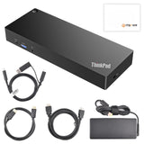 Hybrid USB-C with USB-A Adapter Docking Station for Lenovo Laptops, Dual Monitor