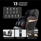 Osaki Pro OS-4D Paragon | Dark Brown | Massage Chair | Multi-Angle L-Track 4D Massage | Zero Gravity | Space Saving | Heating Foot Roller | Voice Recognition | High Intensity Fullbody Airbag