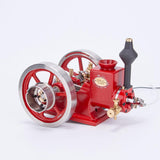 MechPuConToy Hit and Miss Engine Kit That Runs, HM-01 KIT Engine Model + Metal 4-SWheel Steering Flatbed Transport Cart + Accessory Triad + (CDI Igniter + Spark Plug) Kit