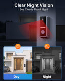 KEPEAK Doorbell Camera Wireless, Video Door Bell Battery with Monitor