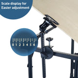 CWPW Artist Easel Stand Metal Foldable Portable Ergonomic Adjustable Easel for Painting Canvases Height from 16" to 30" Equipped with Carry Bag&Umbrella Stand for Outdoor&Indoor Painting Drawing