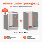 Pull-Out Trash Can, 35 QT x2 Double Under Mount Kitchen Waste Container, Heavy Duty Garbage Recycling Bin with Door Kit