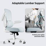 Office Chair - Ergonomic Desk Chair with Adjustable Lumbar Support (Navy Blue)