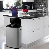 Automatic Trash Can with Lid,50l/13.2gal Touchless Motion Sensor Kitchen Trash Bin,Soft-Close Slim Garbage Can for Bathroom Living Room Office