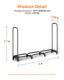 Mars Explo Firewood Rack 6ft, Heavy Duty Fire Wood Storage Racks for Indoor & Outdoor, Metal Log Holders for Firewood，Fireplace Wood Pile Storage Stacker Organizer, Black
