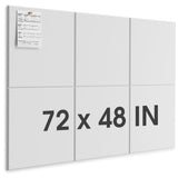 MaxGear Extra Large Bulletin Board 72" x 48", White Felt Wall Tiles Pushpin