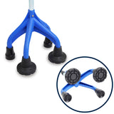 KMINA Quad Crutch for Women and Men (Sturdy 3.3 lbs), 4 Prong Forearm Crutches for Stability and Support, Adjustable and Ergonomic, Patented Design, Made in Europe