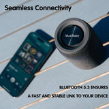 Musibaby M68 Portable Bluetooth Speaker, Bluetooth Speakers Wireless with Deep Bass, Small Waterproof Speaker for Home and Outdoor Use, Dual Pairing, FM Radio, USB/AUX Input, 24H Playtime,Black