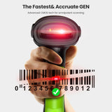 Eyoyo 2-Pack Industrial 2D Wireless Barcode Scanner with Charging Cradle