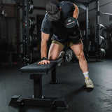 Titan Fitness Elite Series Single Post Flat Bench, 2.5" Thick HeftyGrip Vinyl Pad, Rated 1,000 LB, Dedicated Home Gym Competition Weightlifting & Strength Training Utility Bench Titan Fitness