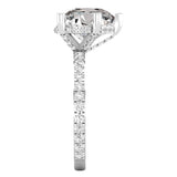 Dazzlingrock Collection IGI Certified 2.50 ctw Pear & Round Lab Grown White Diamond Halo Wedding Ring for Her in 925 Sterling Silver Size 9.5