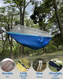 Sunyear Camping Hammock-Hammocks with Net and Rain Fly Tarp - Portable Single&Double Lightweight Nylon Parachute Hammocks with Hammock Tree Straps for Backpacking Hiking Travel Camping Indoor Outdoor