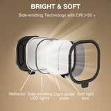 LitONES Ring Light with Stand, 15W Dimmable Zoom Lighting for Computer