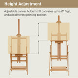 ATWORTH Large Wooden Easel for Painting: Artist H Frame Easel Stand with Upgrade Hardware- Hold Canvas up to 93" - Professional Art Easel for Adults