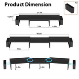 AUPSEN Dual Monitor Stand Riser with 2 Pen Holders, Desk Organizer, Black