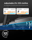 Acezoe Walking Pad Treadmill with Incline and Handle Bar, 2 in 1 Folding Treadmills for Home Small Office, 300lbs Portable Compact Under Desk Treadmill with Remote Control, LED Display and Apps