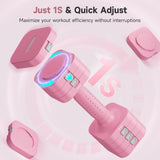FEIERDUN Adjustable Dumbbell Set of 2, Each 2/4/6/8/10 lbs Weight for Women, Quick Adjust Weight, Double Locking Protection, Versatile Hand Weights for Home Gym & Outdoor Exercise FEIERDUN