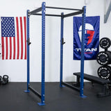 Titan Fitness T-3 Series Blue Short Power Rack, 36in Depth, 1,100 LB Capacity Cage for Weightlifting and Strength Training