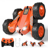 zingzoom Remote Control Car, Rechargeable RC Cars & Remote 360° Flips Rotating 2.4Ghz 4WD All Terrain Stunt Race Car Toy Christmas Birthday Gift for Kids Boys 3-12