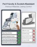 iBooMas Deep Tissue Massage Chair, Full Body Zero Gravity Massage Chair with SL Track, 12+6 Modes, Auto Extending Footrest, Body Scan, Foot Roller, Heating, Airbags, APP & AI Voice Control (White)
