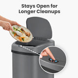 SensorCan 13 Gal Automatic Sensor Trash Can with Lid | Filter | AC Adapter