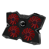 Laptop Cooler Cooling Pad Notebook Gaming Stand with Four Fan and 2 Port for 14-17inch