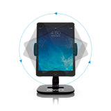 Tablet Stands and Holders Adjustable: Tablet Cell Phone Holder 360 Degree Swivel Angle Rotation for 4 to 11 inches Tab Phone iPad Samsung Galaxy Perfect POS Kitchen Bedside Office Table Reception