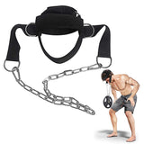 Neck Harness Neck Exerciser Neck Harness for Weight Training, Ideal Neck Exercise Equipment for Neck Workout, Resistance Training, Weight Lifting, Adjustable Head Harness with Heavy Duty Steel Chain HasgoFly