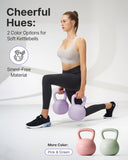 YOTTOY Soft Kettlebell,Kettlebell Anti-Slip Grip Weight for Home Workouts, Kettlebells Set Strength and Safety Guaranteed (Purple, 15 LB)