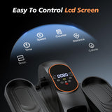 Under Desk Elliptical Machine for Senior, Quiet Motorized Leg Exerciser with Smart Remote, Pedal Exerciser with 15 Adjustable Speeds for Auto/Manual Modes
