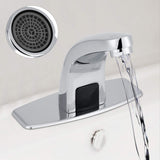 Automatic Sensor Touchless Bathroom Faucet, Motion Activated Hands-Free Basin Tap With Mixer Valve Control Box, Deck Plate
