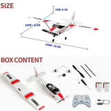 HAWK'S WORK 4 Channel RC Plane, Remote Control Airplane Cessna Ready to Fly, Brushless Motor 6-axis Gyro Stabilizer 3 Flight Mode Stunt Flying, Easy Trainer for Beginner & Kid
