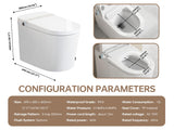 MEJE #A5 - Basic Smart Function Toilet with Built-in Heated Seat, Elongated Tankless Toilet with Auto Flushing, Foot Kick Flushing, Adjustable Seat Temperature, Flush Remote Control, Night Light