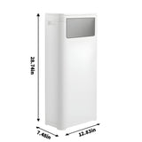 WanWanKa Trash Can with Lid, Large Tall 8 Gallon Commercial Trash Can, Plastic Waste Bin with Press top Lid, White Garbage Can Suitable for Kitchen, Bathroom, Bedroom, Living Room, Office WanWanKa
