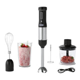 WHUTO Cordless Immersion Hand Blender, 5-in-1 Variable Speed blender handheld,Rechargeable with 2000mAh Battery, BPA-Free & Dishwasher-Safe Accessories:700ml Beaker,Chopper,Whisk & Milk Frother,Black