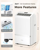 Portable Air Conditioners, 16000 BTU AC Cools up to 800 Sq Ft, Quiet 40 dB Free Stand Portable AC with Drainage-Free Cooling/Fan/Dehumidifier, Sleep Mode, APP&Remote Control, Installation Kit