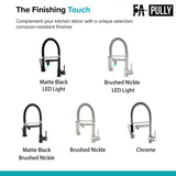Fapully Chrome Faucet for Kitchen Sink,Kitchen Faucets with Pull Down Sprayer,Commercial Single Handle Kitchen Faucet