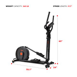 Sunny Health & Fitness Power Stride Smart Elliptical Machine Trainer with 16-Level Magnetic Resistance, Advanced Flywheel and Exclusive SunnyFit® App Enhanced Bluetooth Connectivity - SF-E321005 Sunny Health & Fitness