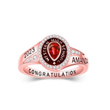 Oseew 2027 Custom Gift Graduation Ring for Women High School (Rose Gold)