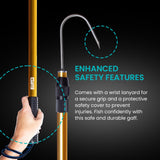 Gaffer Sportfishing 2-Piece Extendable Fishing Gaff Hook - Heavy-Duty Fishing Gaff Pole with Stainless Steel Hook - Durable, Corrosion-Resistant Design for Saltwater & Freshwater Fishing Pole - Gold
