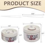 2Pcs Live Bait Storage,Fishing Bait Container, Stainless Steel Worm Storage Box, Nightcrawler Box, Bait Tank, Compact and Durable,Small and Portable, Keeps Bait Fresh and Alive (White)