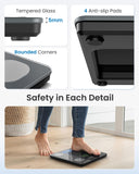 RENPHO Smart Scale for Body Weight, Weight Scale with 7-in-1 Large Display for BMI, Body Fat, Muscle Mass, 13 Body Composition, High Accurate Bluetooth Scale, 500lbs, 11.8", Elis 2XL