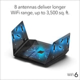 WiFi 6 Router (RAX120) 12-Stream Dual-Band Gigabit Router, AX6000 Wireless Speed (Up to 6 Gbps) NETGEAR