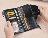 Men's Zipper Wallet Coin Purse Male Retro Hand Clutch Phone Bag Hasp Money Bag (Color : A Size : One Size)