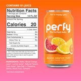 PERFY Nootropic Calm Soft Soda Drink Variety Pack | 4 Flavors: Dr. Perfy, Blood Orange Yuzu, Tropical Citrus, Fruit Punch (12oz Cans) | L-Theanine + Turmeric | Low Sugar, Stevia & Monk Fruit | Keto Friendly | (12-Pack, 144 fl oz)