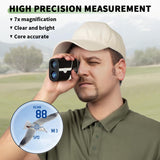 JUSDOO Golf Rangefinder with Slope, 1200 Yards Laser Rangefinder for Golfing and Hunting, 7X Magnification with High-Precision