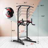 Wesfital Pull Up Bar Dip Bar Dip Station,Power Tower Dip Stand Multi-Function Workout Station Fitness Exercise Equipment for Men Women Home Gym Wesfital
