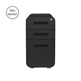 Laura Davidson Furniture Stockpile Slim 3-Drawer Mobile File Cabinet with Lock - Under Desk